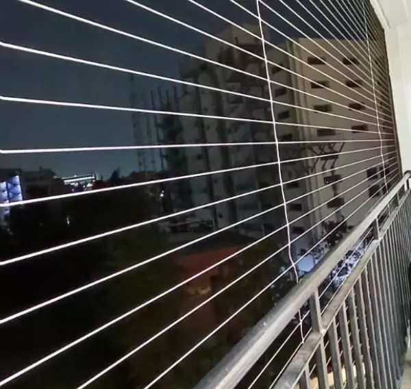 balcony invisible grills design